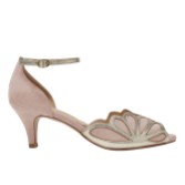 Photograph: Rachel Simpson Isadora Blush Suede Low Heel Ankle Strap Sandals