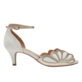 Photograph: Rachel Simpson Isadora Ivory Suede Low Heel Ankle Strap Sandals