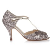 Fotografia: Rachel Simpson Scarpe T-Bar Mimosa Quartz Glitter Vintage