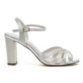 Photograph: Rainbow Club Blake Dyeable Ivory Satin Block Heel Strappy Sandals (Sandales à talons hauts en satin ivoire)