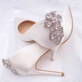 Photograph: Rainbow Club Electra Art Deco Crystal Brooch Shoe Clips