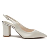 Photograph: Rainbow Club Faith Dyeable Ivory Satin Wide Fit Slingback Block Heels (talons aiguilles larges en satin ivoire)