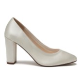 Fotografia: Rainbow Club Frances - Scarpe con tacco a blocco in raso avorio colorabile