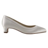 Photograph: Rainbow Club Gisele Dyeable Ivory Satin Wide Fit Wedding Court Shoes