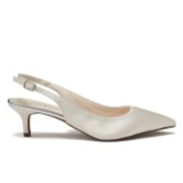 Photograph: Rainbow Club Joni Dyeable Ivory Satinback Kitten Heels (talons aiguilles en satin ivoire)