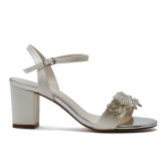 Photograph: Rainbow Club Mia Ivory Satin Embellish Block Heel Sandals (Wide Fit)