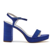 Fotograf: Rainbow Club Porthia Electric Blue Moiré Plateau Sandalen