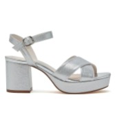 Photograph: Rainbow Club Zuri Silver Sparkle Chunky Platform Sandals (Sandales à plateforme)