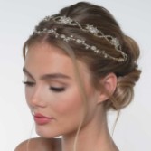 Photograph: Rosalie Gold Crystal Double Wedding Hair Vine