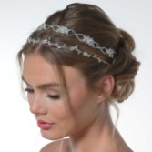 Photograph: Rosalie Silver Crystal Double Wedding Hair Vine