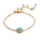 Fotografia: Sarah Alexander Bracciale in oro con pietre preziose Tangiers Amazonite