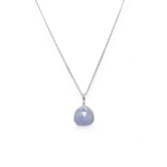 Photograph: Sarah Alexander Sea Mist Blue Lace Agate Pendentif en argent