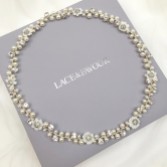 Photograph: Savannah Floral Pearl and Crystal Bridal Halo Headpiece
