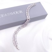 Photograph: Savoy Sparkly Cubic Zirconia Wedding Bracelet