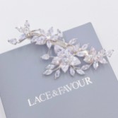 Photograph: Sierra Silver Floral Crystal Wedding Hair Clip