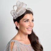 Photograph: Silver Grey Simple Side Pleat Sinamay Wedding Fascinator