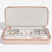 Photograph: Stackers Blush and Rose Gold Sleek Necklace Zipped Travel Jewellery Box