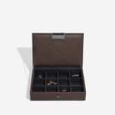 Photograph: Stackers Brown Faux Leather Cufflink Box