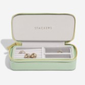 Photograph: Stackers Sage Green Zipped Travel Jewellery Box