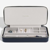 Fotografia: Stackers Scatola per gioielli da viaggio con chiusura a zip per collane Navy Sleek