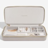 Photograph: Stackers Taupe Sleek Necklace Zipped Travel Jewelry Box