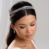 Fotografia: Tiara da sposa Athena con foglie di cristallo