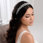 Fotograf: Toskana Kristall-Blätter und Perlen Hochzeit Stirnband
