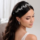 Photograph: Veneto Silver Crystal Leaves Wedding Headband