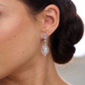 Photograph: Wallace Vintage Inspired Cubic Zirconia Drop Earrings