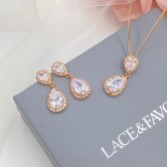 Photograph: Zara Rose Gold Teardrop Crystal Wedding Jewelry Set