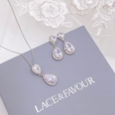 Photograph: Zara Silver Teardrop Crystal Wedding Jewellery Set