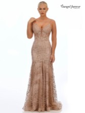 Photograph: Angel Forever Glitter Lace Fitted Corset Prom Dress (Rose Gold)