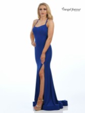 Photograph: Angel Forever Shimmer Fabric Backless Fishtail Prom Dress with Slit (Royal Blue)