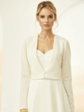 Photograph: Bianco Ivory Knitted Long Sleeve Bridal Cardigan E317