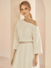 Photograph: Bianco Ivory Knitted One Shoulder Bridal Sweater E366