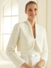 Photograph: Bianco Ivory Wool Long Sleeve Wedding Jacket E293