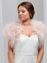 Fotografia: Hayworth Bolero da sposa in piume di struzzo color rosa bordeaux