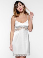 Photograph: Ivory Satin and French Lace Wedding Night Dress