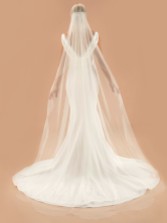 Photograph: Linzi Jay Crystal and Pearl Scalloped Edge Veil V726