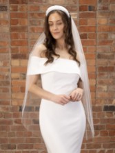 Photograph: Perfect Bridal Ivory Single Tier Sparkly Glitter Tulle Fingertip Veil