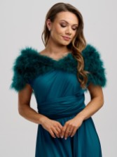 Photograph: Scarlet Teal Feather Wedding Wrap