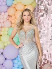 Photograph: Tiffanys Iris Silver Prom Dress