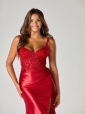 Photograph: Tiffanys Paige Red TFY Prom Dress