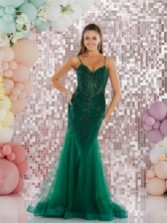 Photograph: Tiffanys Rumi Dark Green Prom Dress