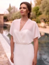 Fotografia: Top da sposa in chiffon bianco avorio con maniche svolazzanti E493