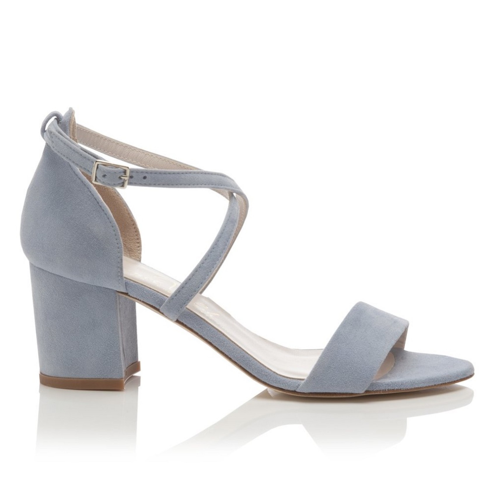 Grey mid heel store sandals