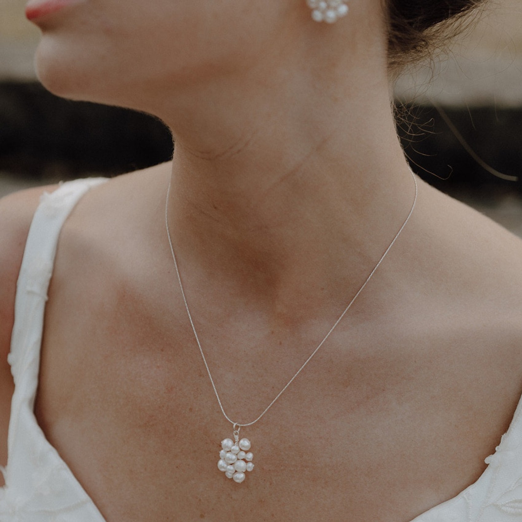 Chan Luu - Pearl Cluster Necklace | NIC+ZOE