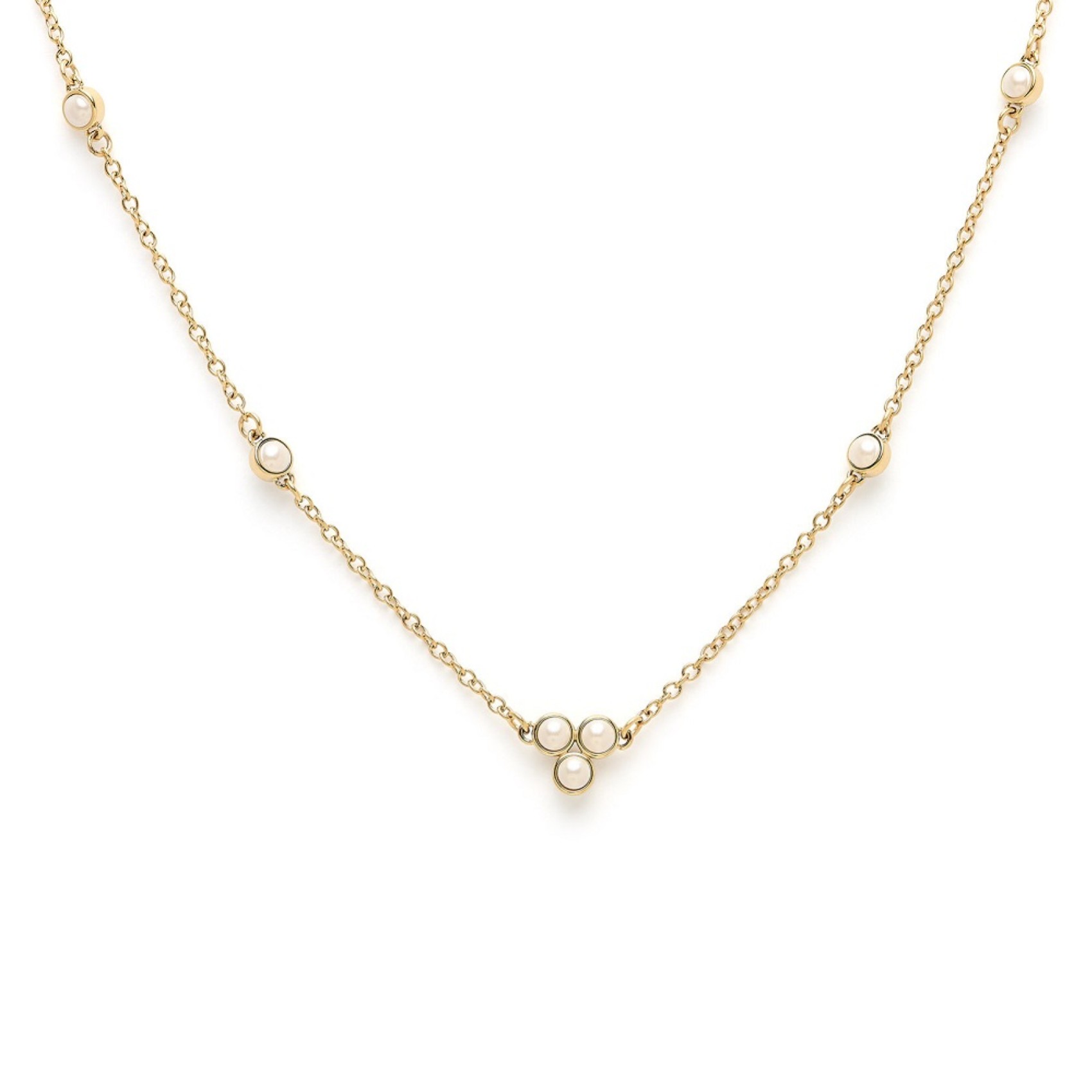 Olivia Burton Yellow Gold Plated Faux Pearl Accented Bee Pendant Necklace  (Silver) - HoneyBee School & Supply
