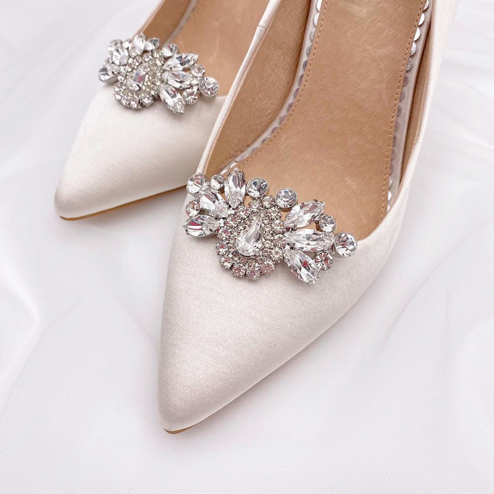 Myra by Rainbow Club | Diamante Brooch Shoe Clips