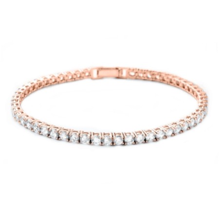 Alanna Simple Cubic Zirconia Tennis Bracelet (Rose Gold)